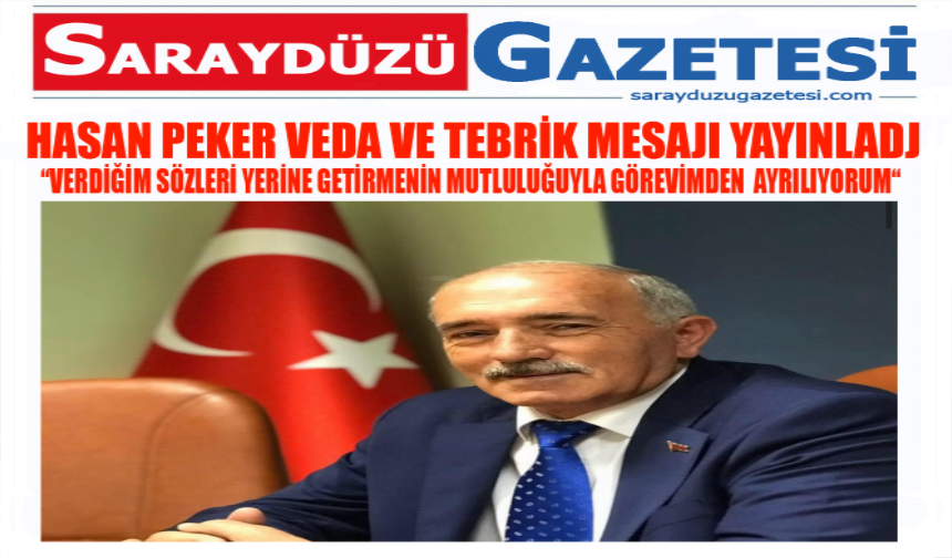 Başkan Hasan Peker Veda ve Tebrik Mesajı Yayınladı!