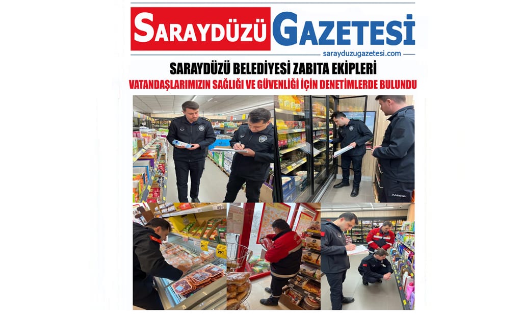 Saraydüzü Belediyesi Zabıta ve İtfaiye Ekipleri Marketlerde Denetimde Bulundu.