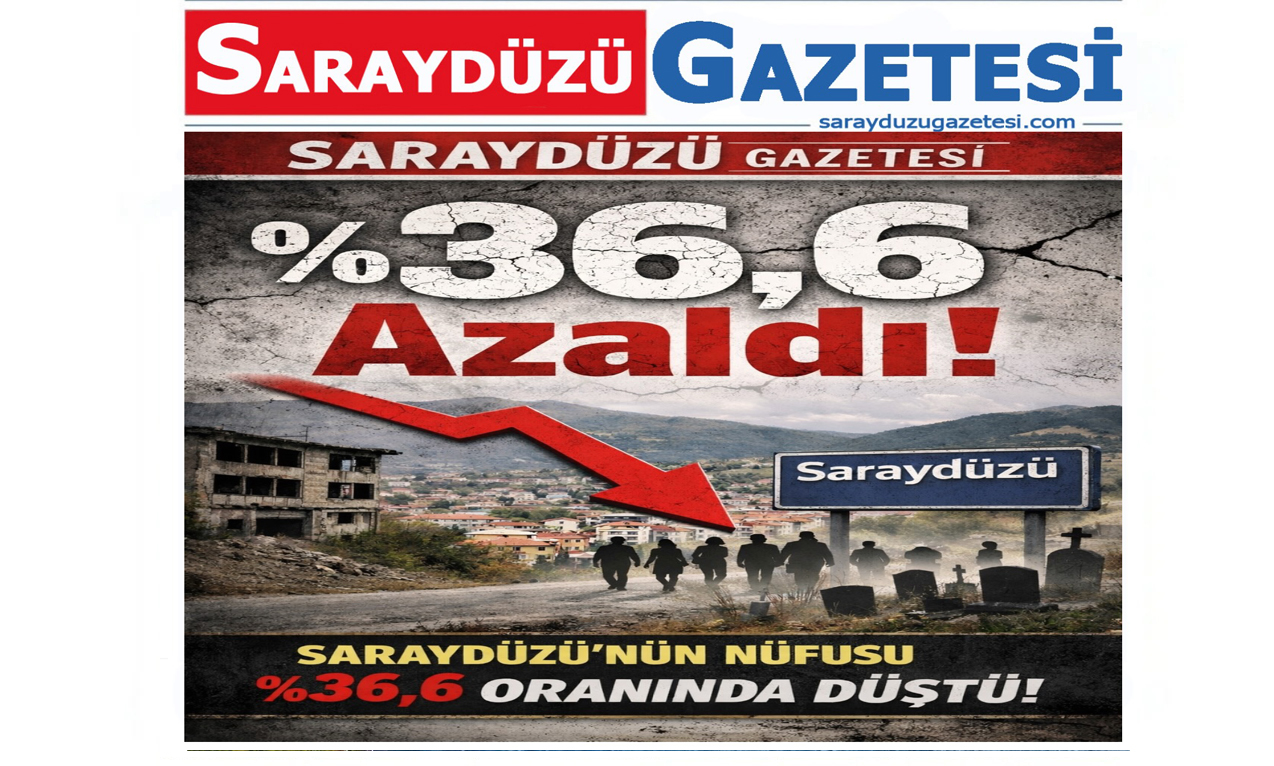 Saraydüzü’nün Nüfusu %36,6 Azaldı