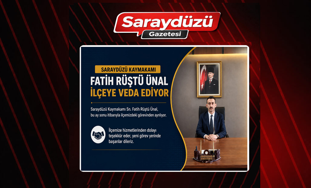 Saraydüzü Kaymakamı Fatih Rüştü Ünal İlçeye Veda Ediyor.